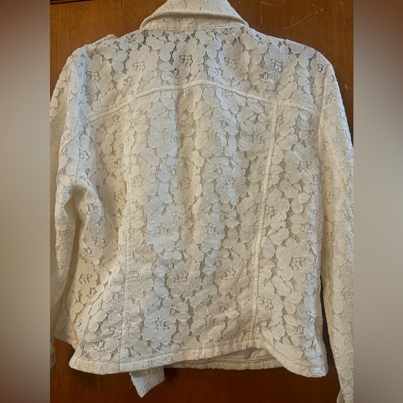 INC International Concepts White Lace Women's Blazer - Picture 2 of 3